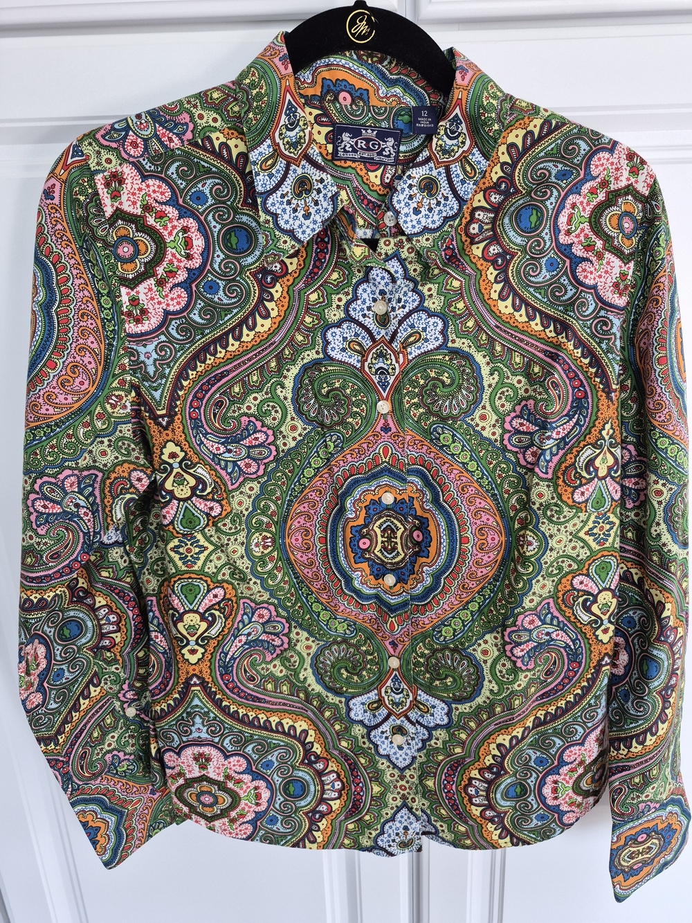 Robert Graham RG Multicolor Paisley Button-Up Shirt 12